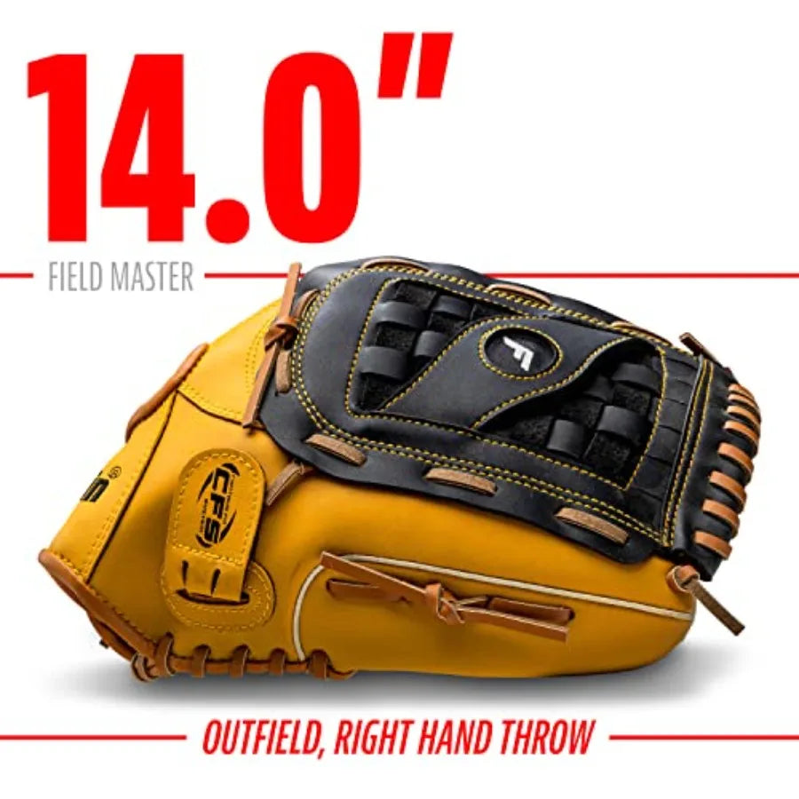 Field Master Baseball and Softball Glove for Adults and Youth