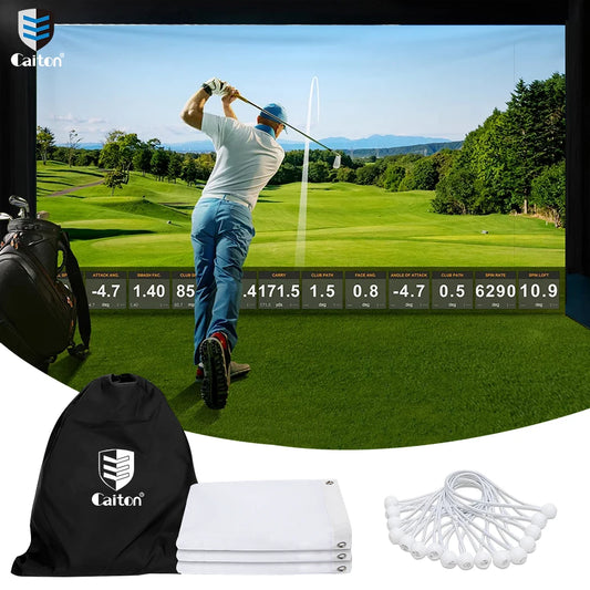 Caiton Golf Impact Screen Silent HD Indoor Outdoor Training