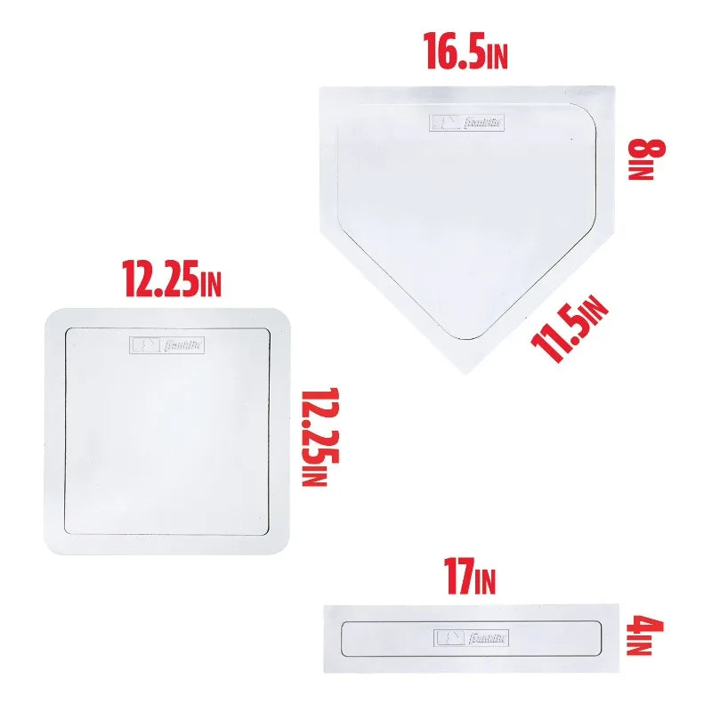 Baseball Kickball Base And Plate Set Throw Down Rubber Bases