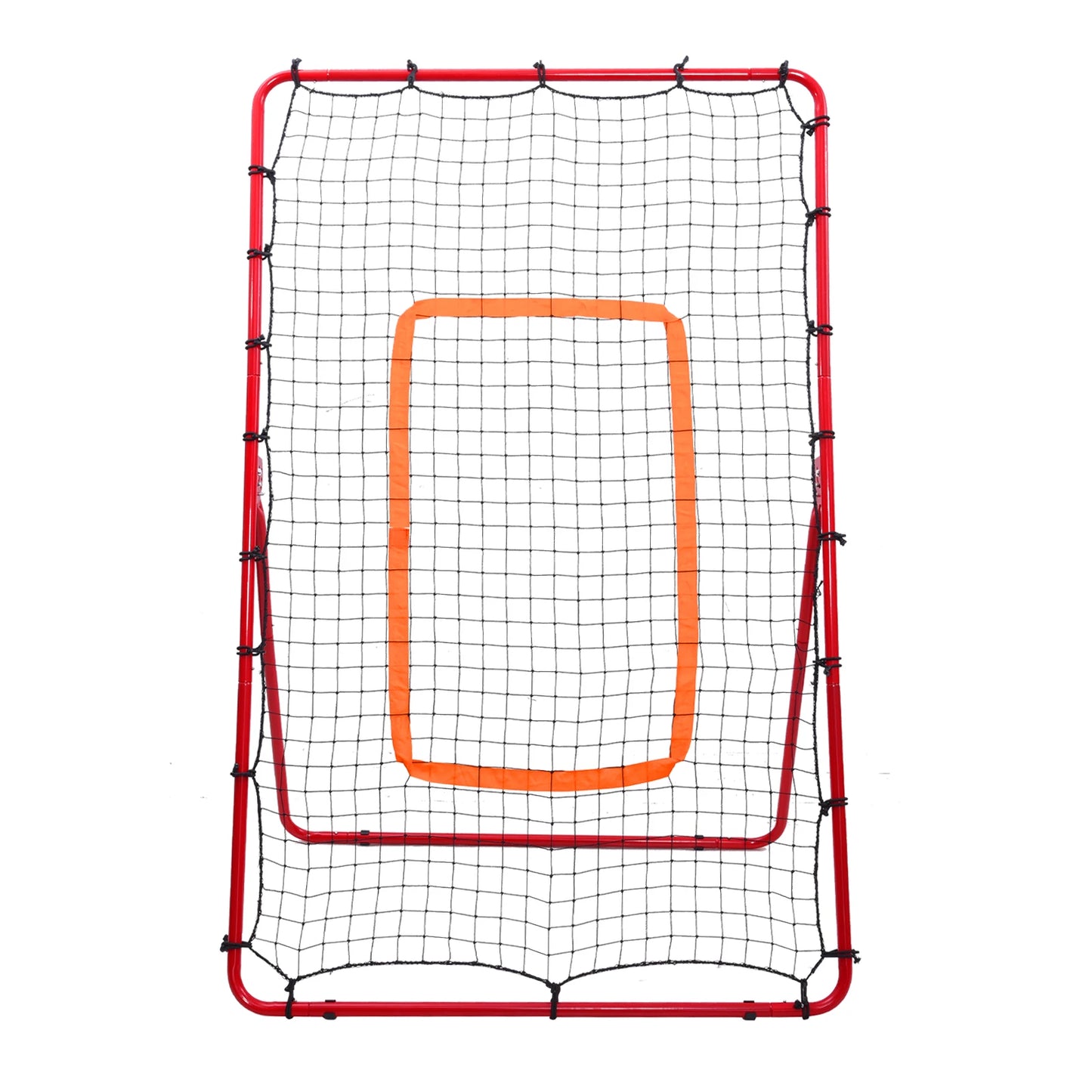 Volleyball Rebounder Net Practice Heavy Duty Steel Frame Adjustable Angles