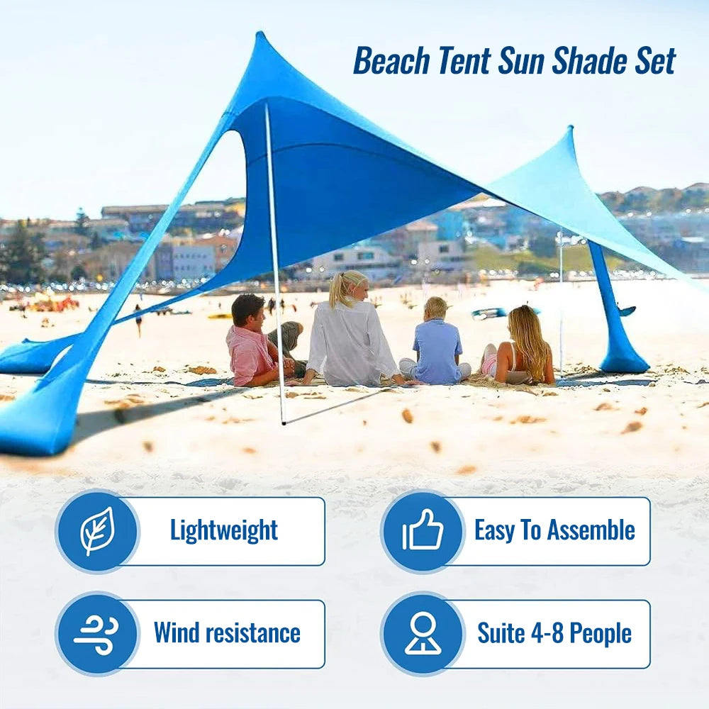 Portable Lycra Beach Canopy Tent UV Protection Sunshade Shelter