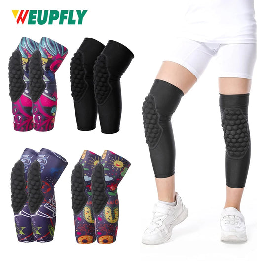 WEUPFLY Honeycomb Knee Pads For Kids Knee Support Football