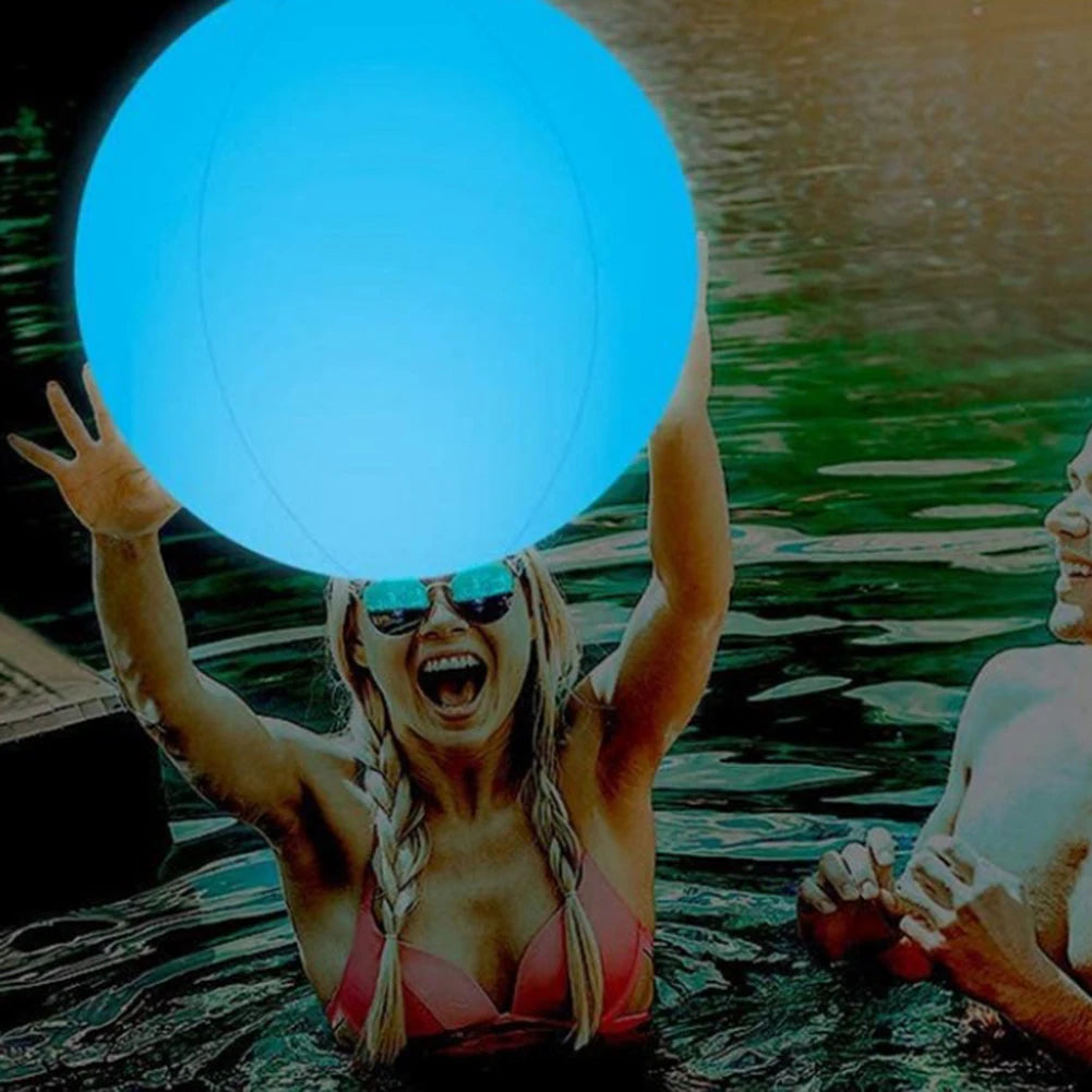 LED Glow Beach Ball For Pool Play
