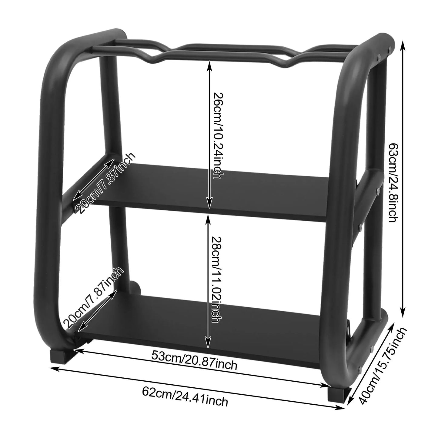 Kettlebell And Dumbbell Storage Rack 220lbs Capacity