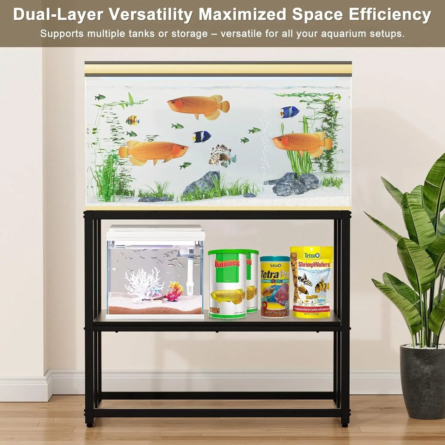 Metal Aquarium Stand 660LBS Capacity for Home Office