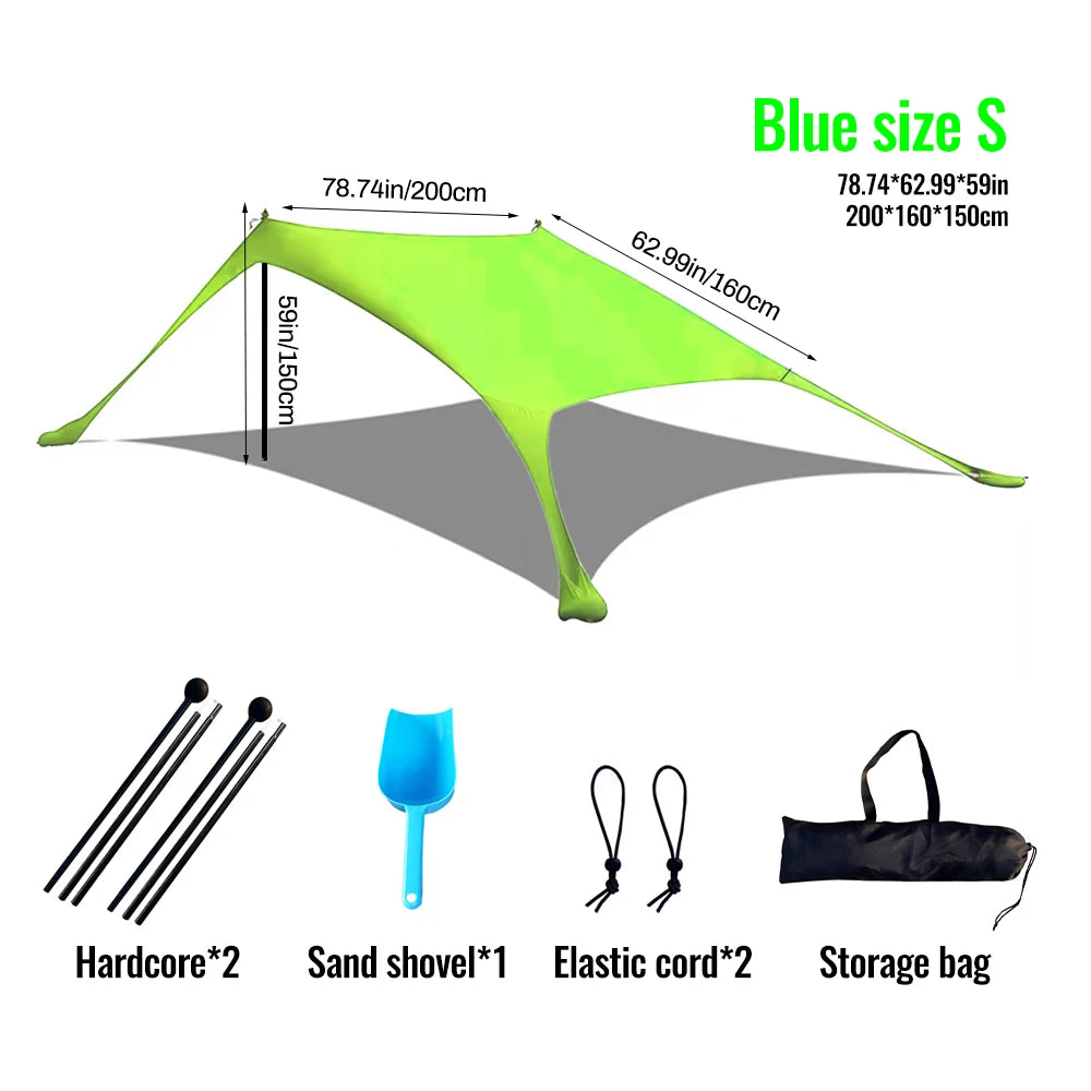 Portable Lycra Beach Canopy Tent UV Protection Sunshade Shelter
