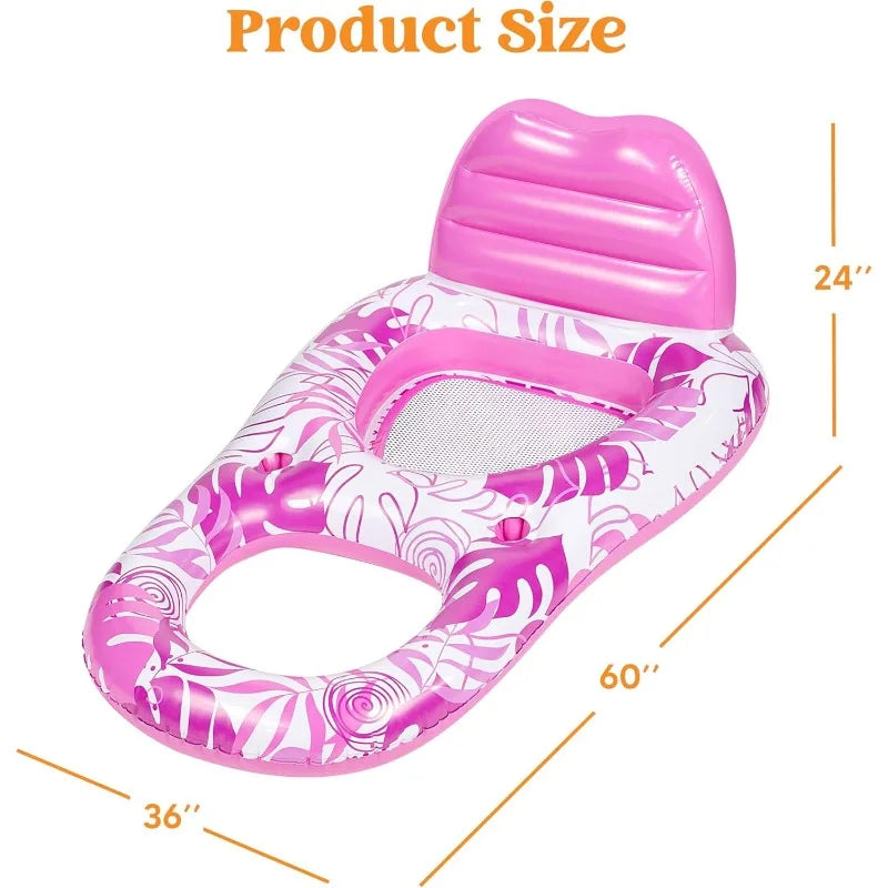 Joyfy Inflatable Pool Float Lounger for Summer Water Party