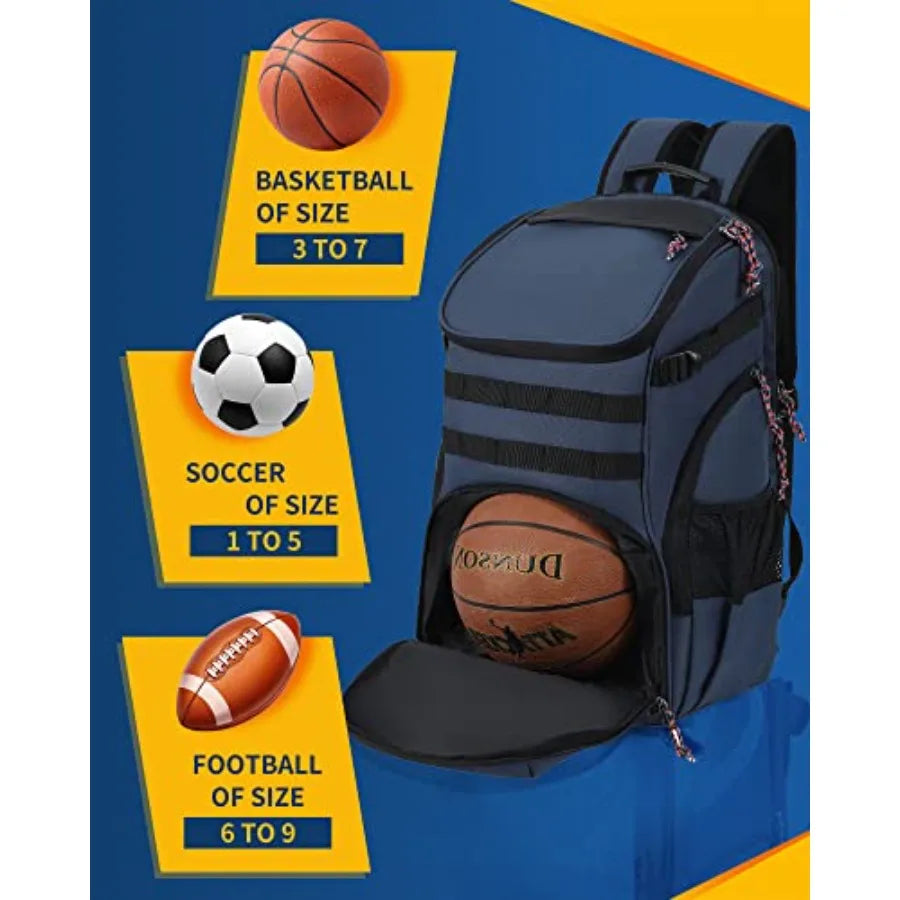 Basketball Bag Backpack With Ball Holder For Multisport Training