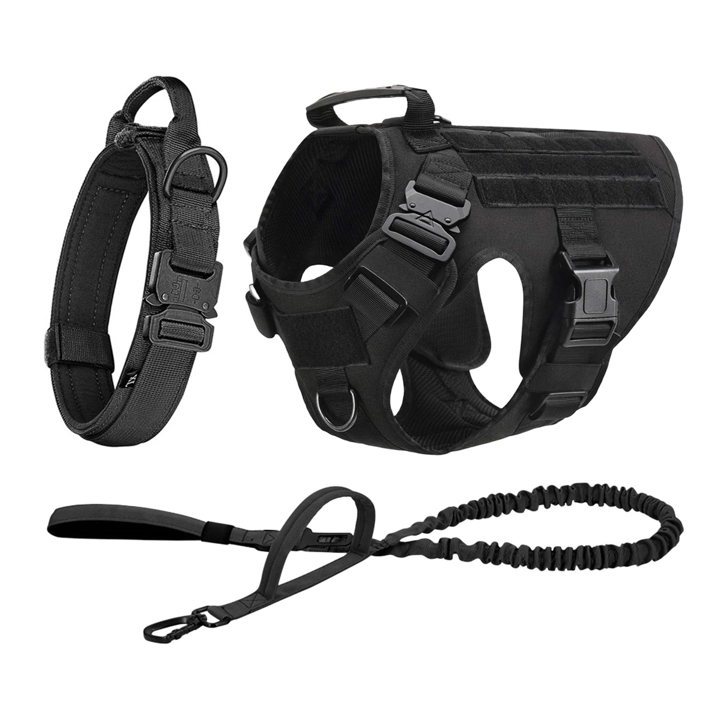 PETRAVEL Tactical Dog Harness With Molle Pouches For Training
