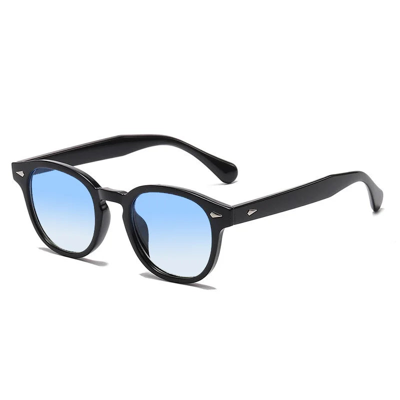 JNPCXI Retro Round Sunglasses UV400 Rivet Style