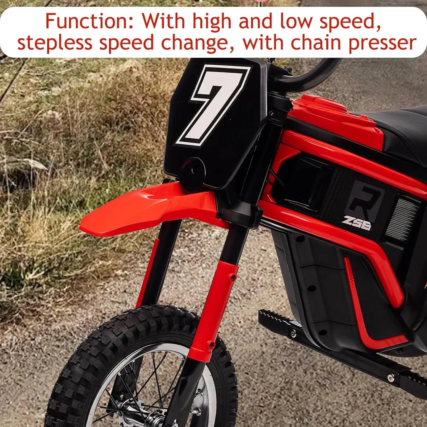 HiMISS Ride On Electric Motorcycle For Kids 2-Speed 24V 350W