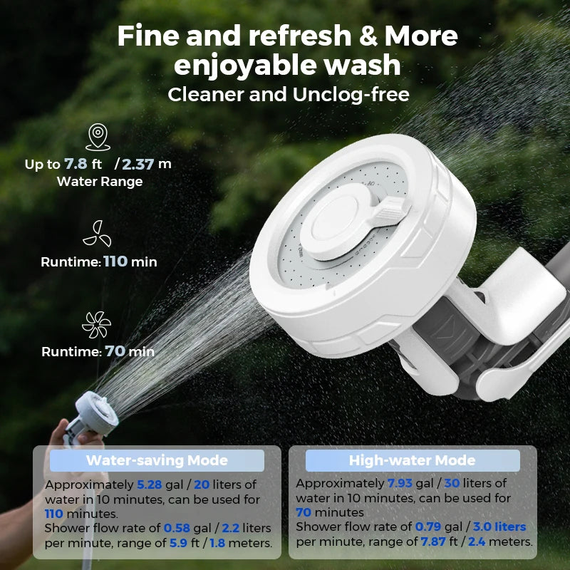 Flextailgear Portable Outdoor Camping Shower Pump IPX7 Waterproof