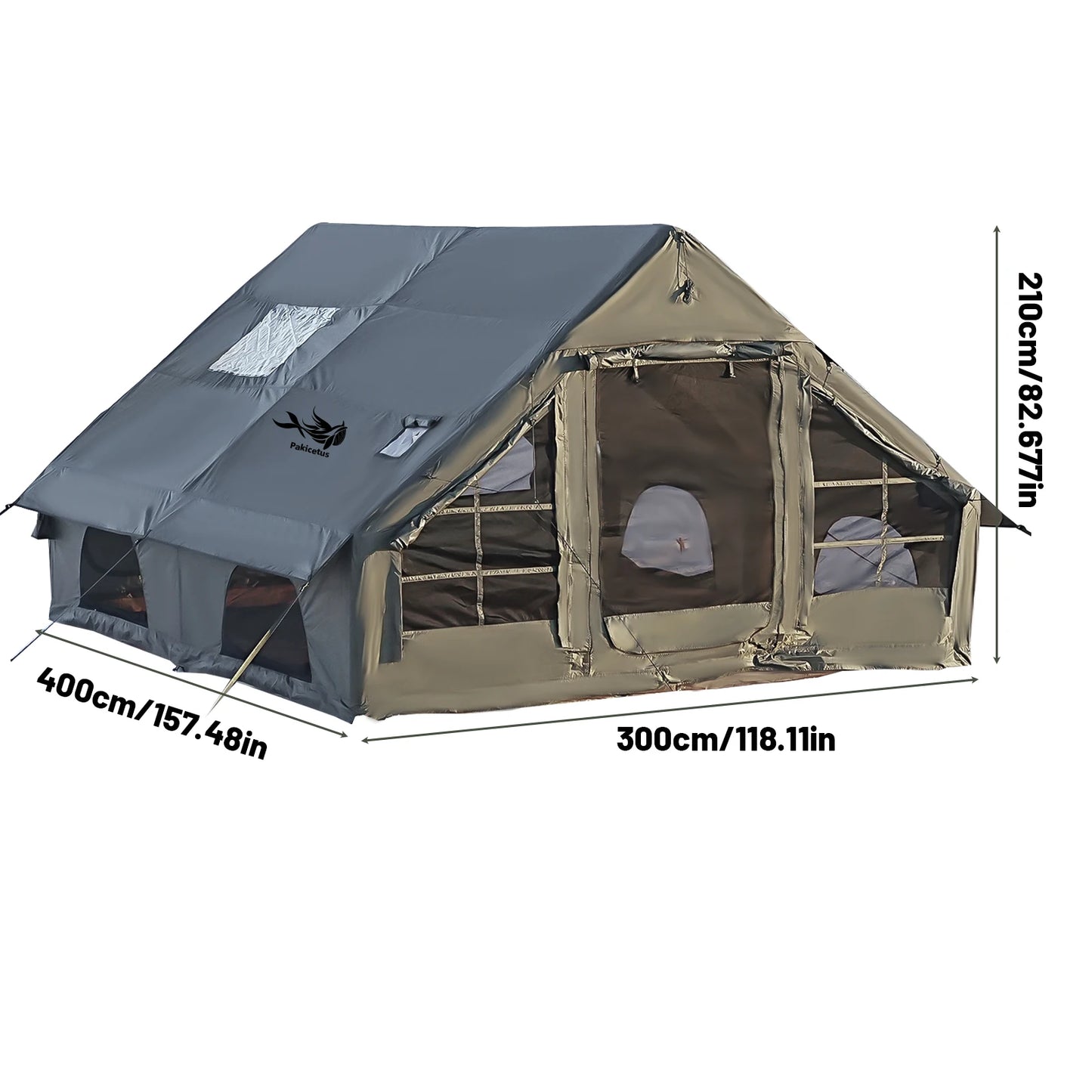Pakicetus Inflatable Camping Tent Quick Setup For All Seasons