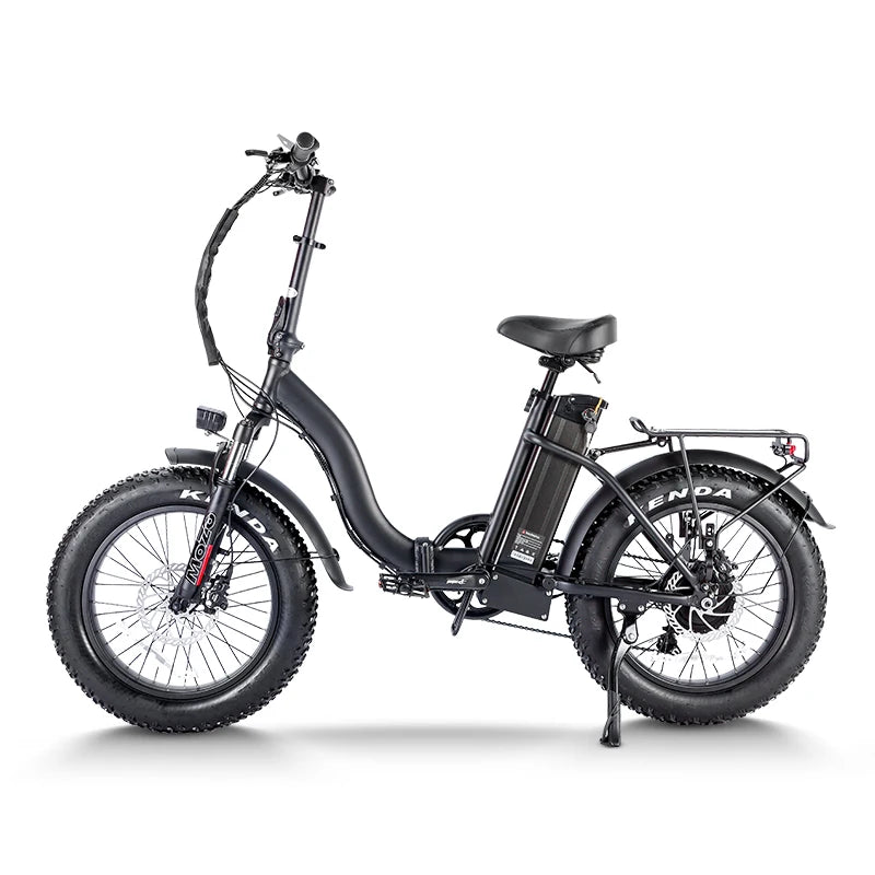 Foldable 1400W Peak Electric Fat Tire Ebike For Commuters