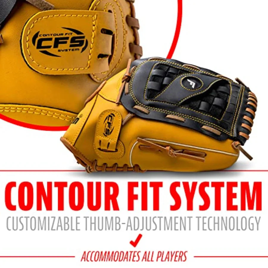 Field Master Baseball and Softball Glove for Adults and Youth