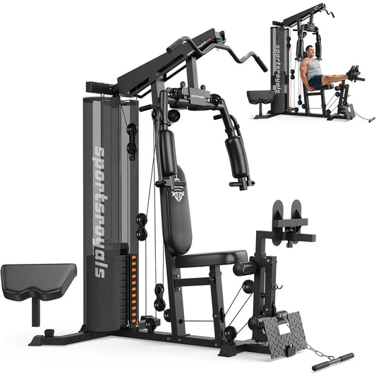 FED Fitness Home Gym Equipment 150LBS Weight Stack Full Body Workout