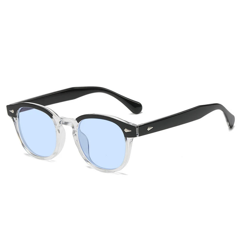 JNPCXI Retro Round Sunglasses UV400 Rivet Style