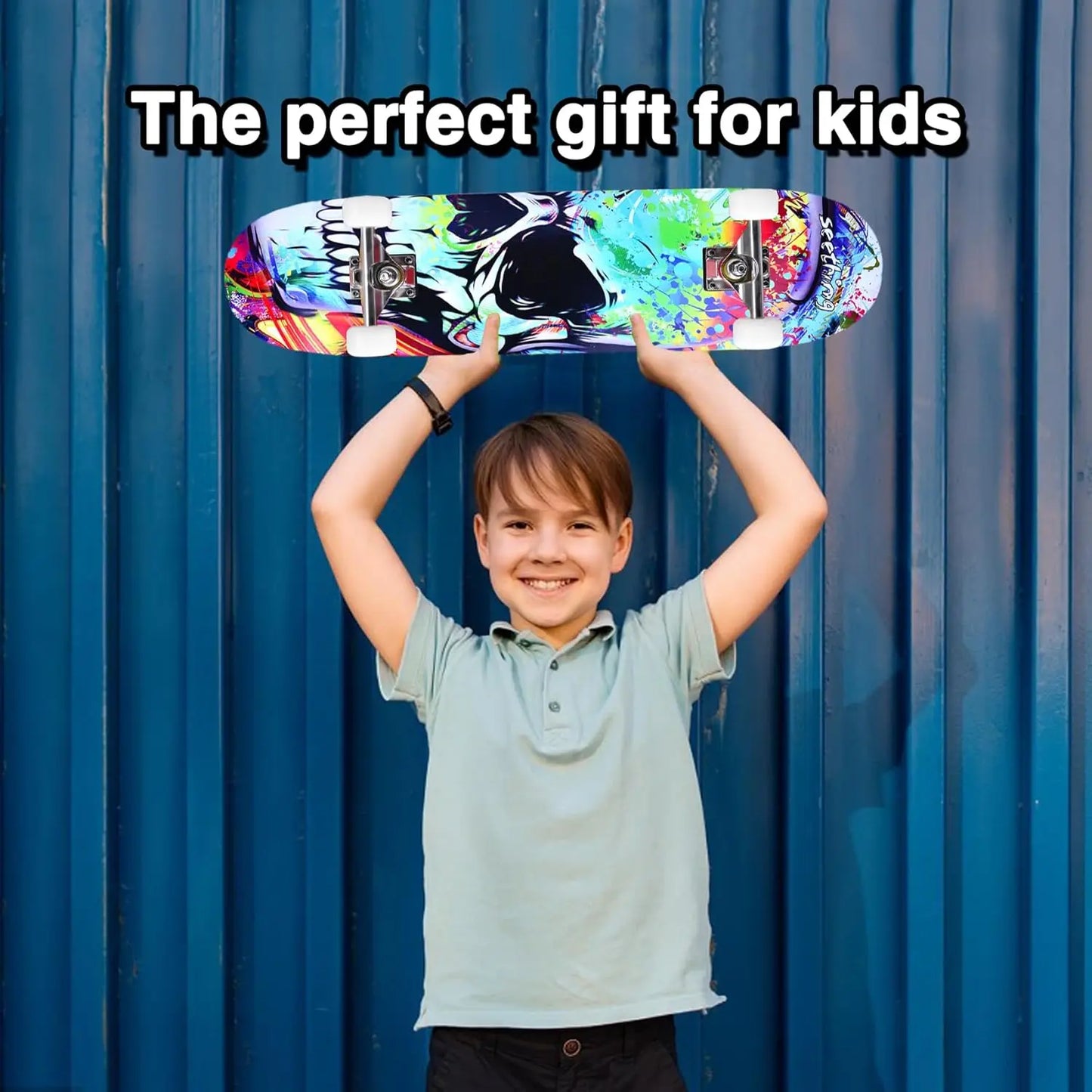 Beginner Skateboard For All Ages With Double Kick Concave