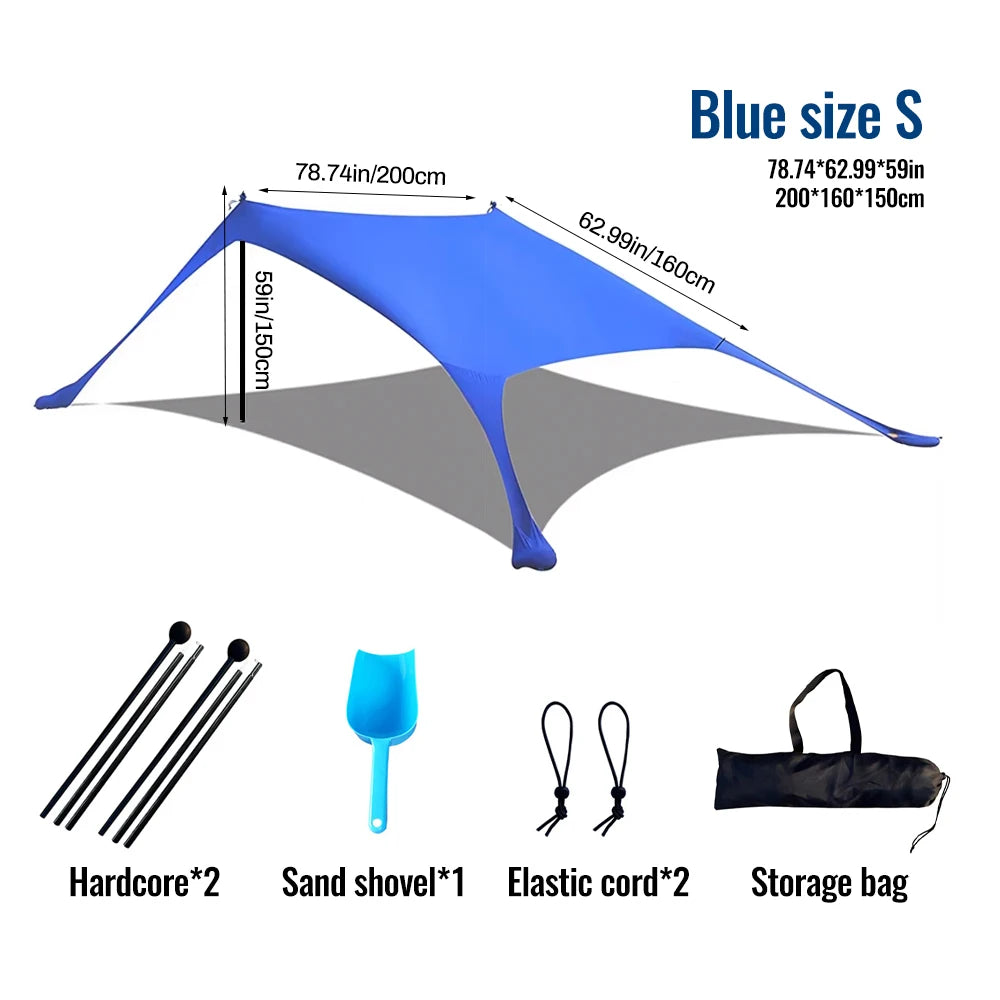 Portable Lycra Beach Canopy Tent UV Protection Sunshade Shelter