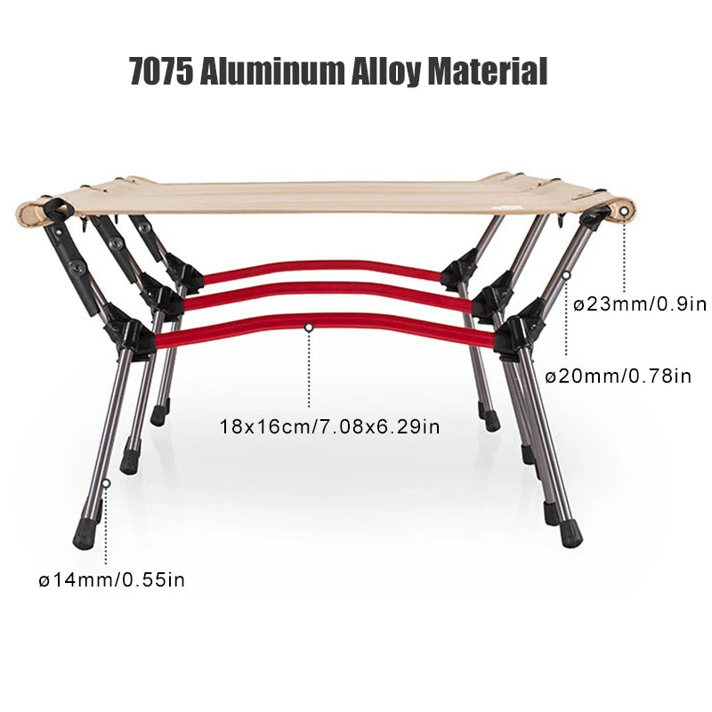 WESTTUNE Ultra Light Aluminum Folding Bed For Camping