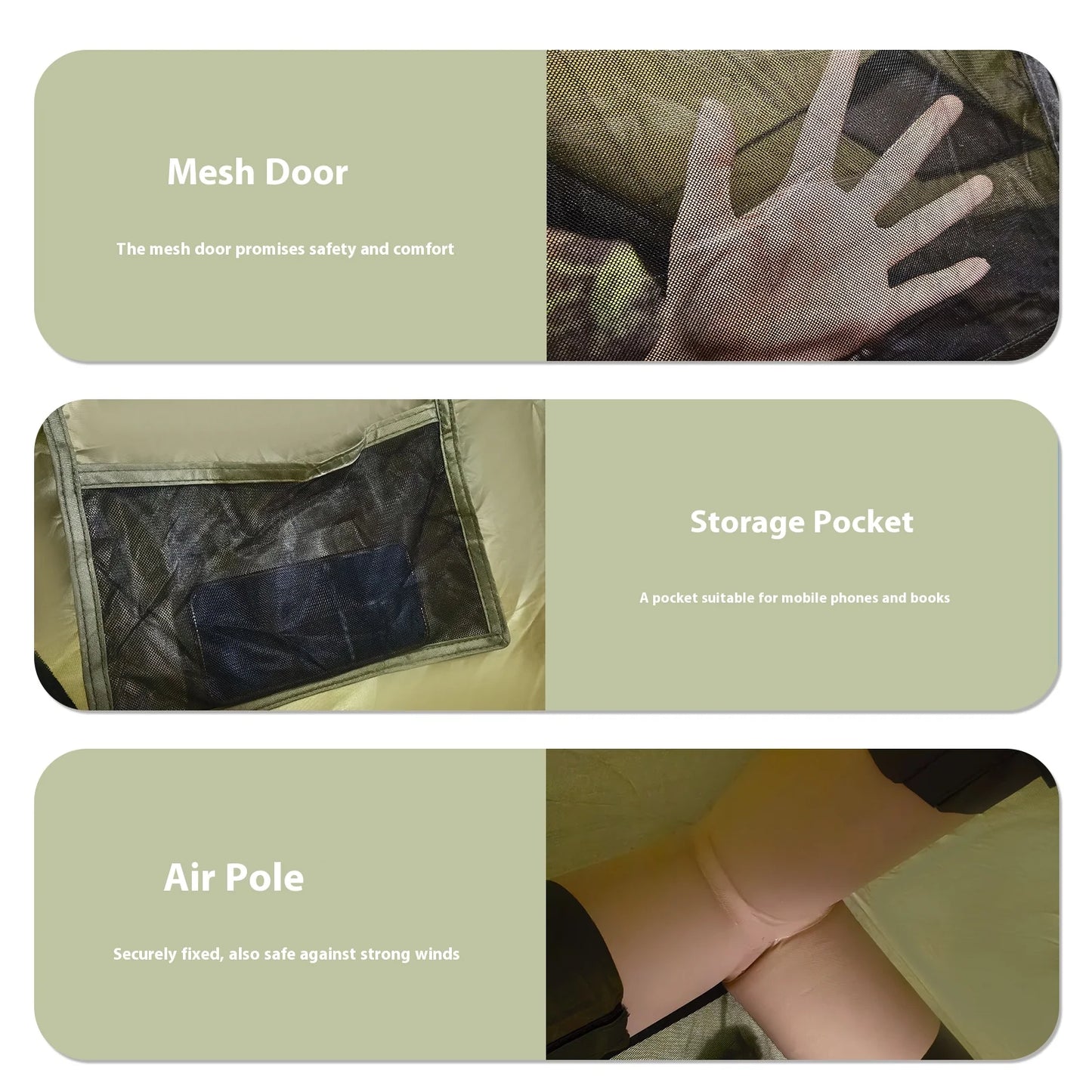Pakicetus Inflatable Camping Tent Quick Setup For All Seasons