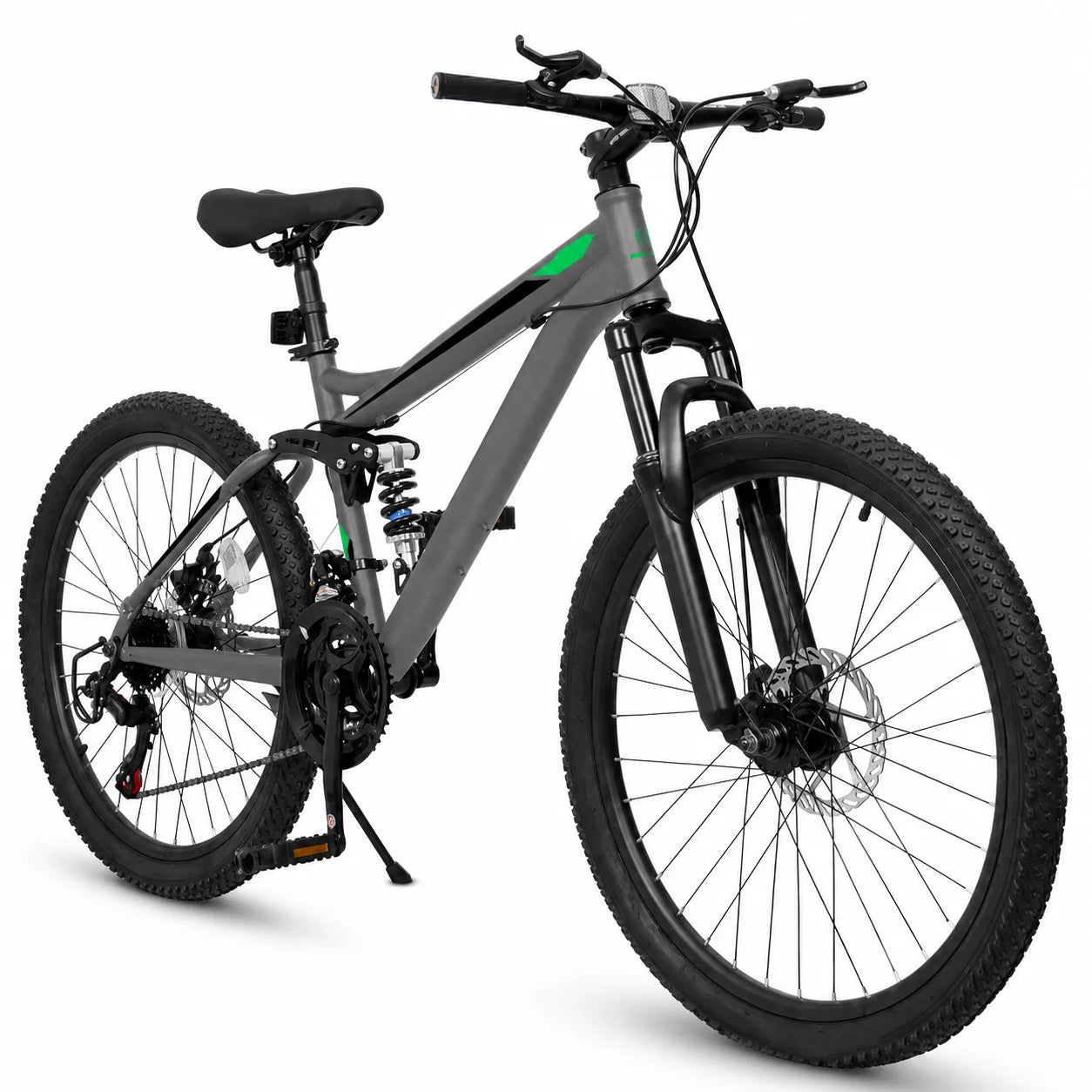 Full Suspension Mountain Bike With 21-Speed Disc Brakes