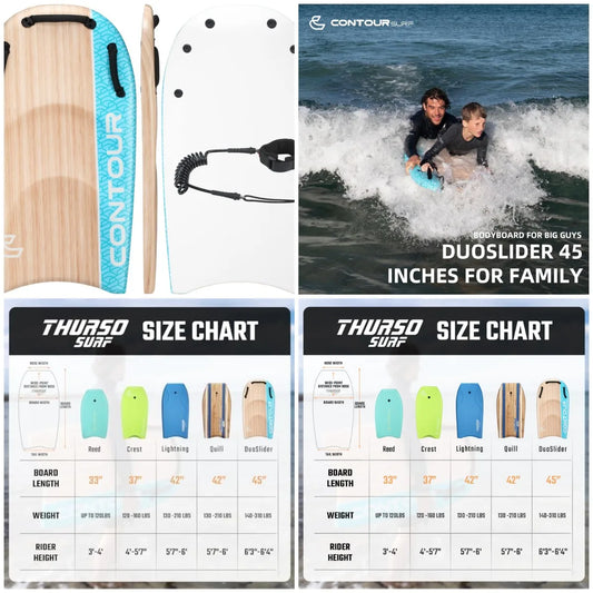 YTYIN DuoSlider Body Board With Handles Outdoor Gear