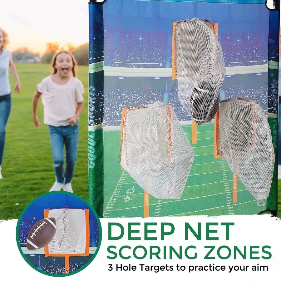Football Toss Game With 4 Inflatable Balls Target Practice For Kids