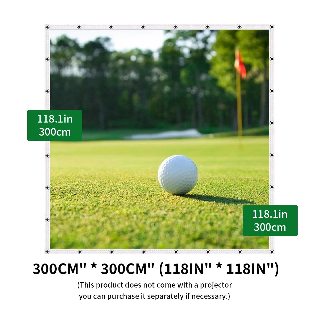 Caiton Golf Impact Screen Silent HD Indoor Outdoor Training