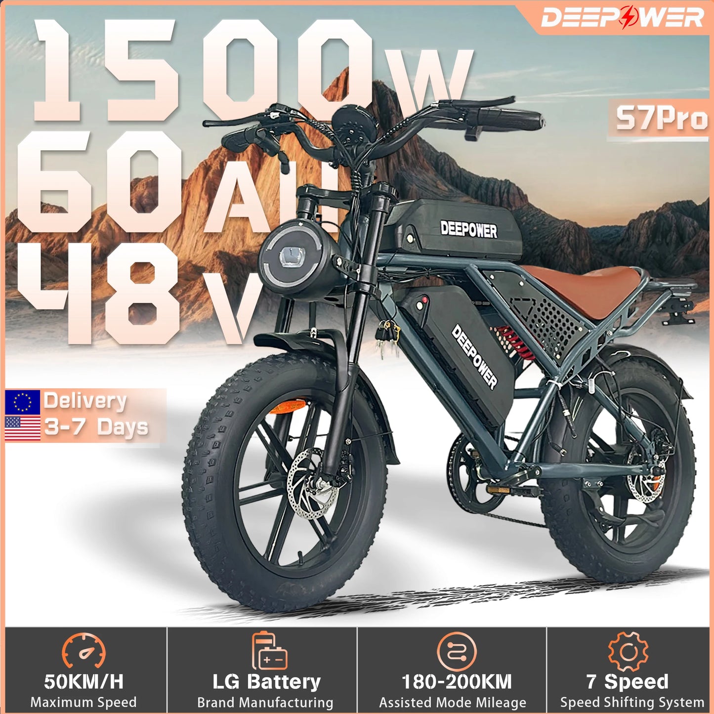 DEEPOWER S7Pro Off Road Electric Bike
