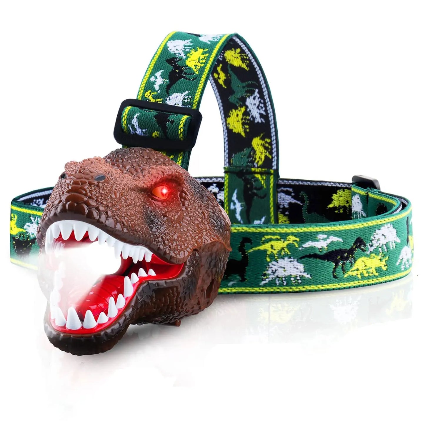 Dinosaur Kids Headlamp Rechargeable LED With Roar And Silent Modes