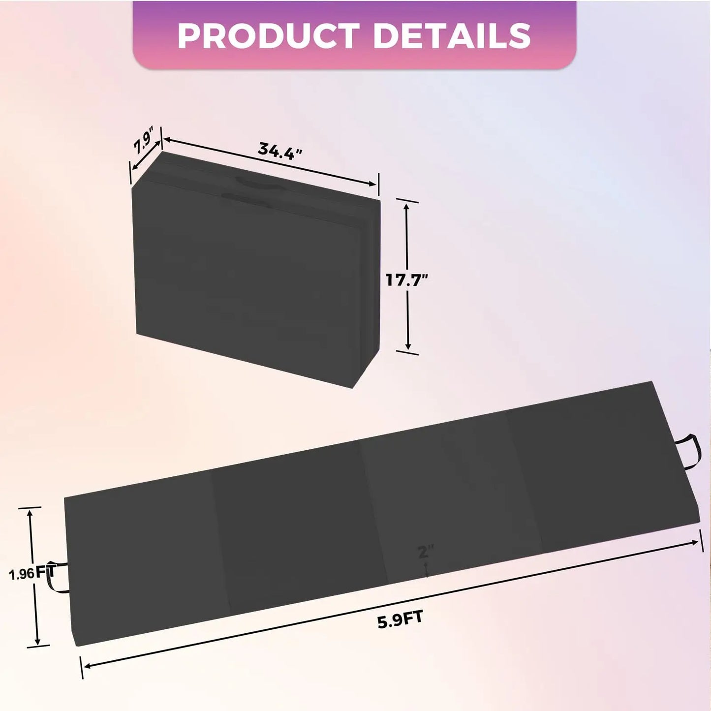 HiMISS 4-5 Fold Gymnastics Tumbling Mat For Yoga Pilates Aerobics