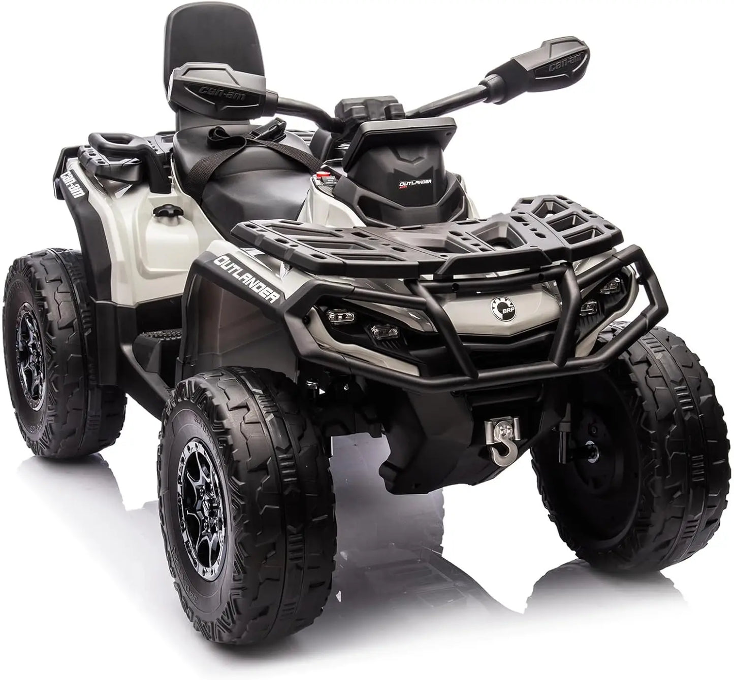 HiMISS 24V 4WD Kids Ride ATV With Leather Seats Bluetooth