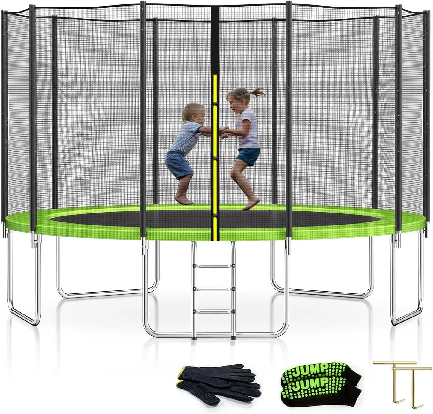 SKOK Trampoline For Kids Outdoor With Net 400LBS ASTM Approved