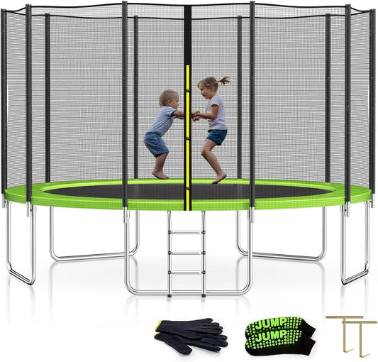 SKOK Trampoline For Kids Outdoor With Net 400LBS ASTM Approved