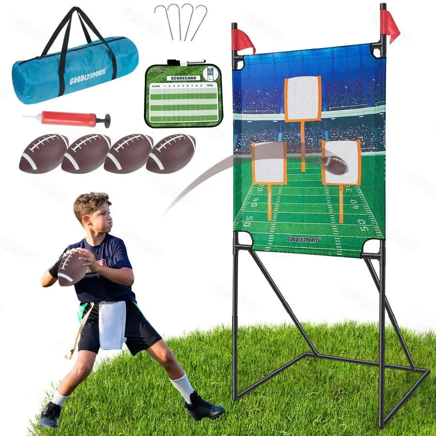 Football Toss Game With 4 Inflatable Balls Target Practice For Kids