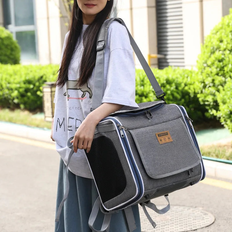 Portable Pet Carrier Backpack For Cats And Small Dogs