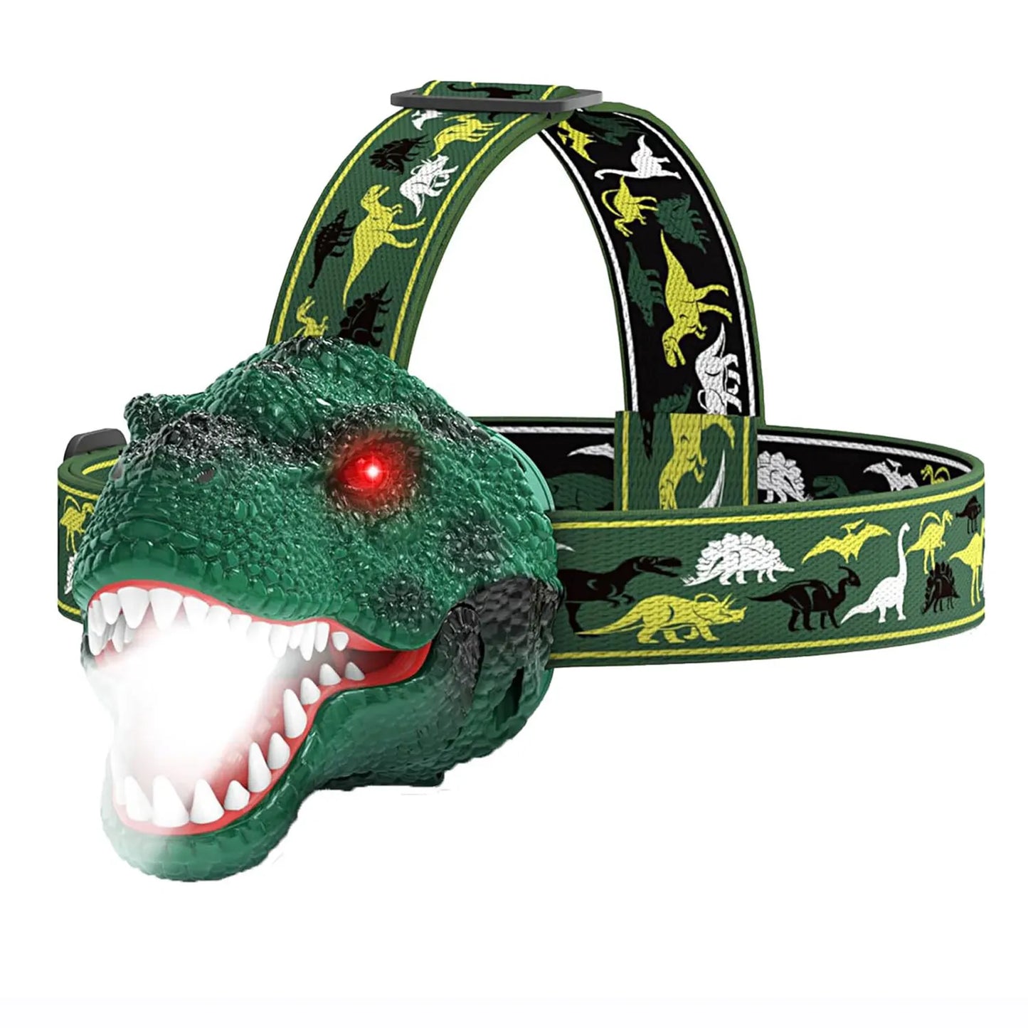 Dinosaur Kids Headlamp Rechargeable LED With Roar And Silent Modes