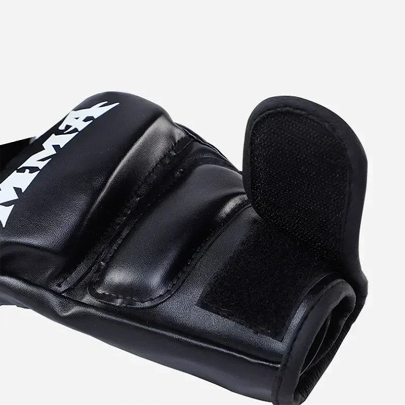 Professional Boxing Training Gloves Half Finger Leather Cushion