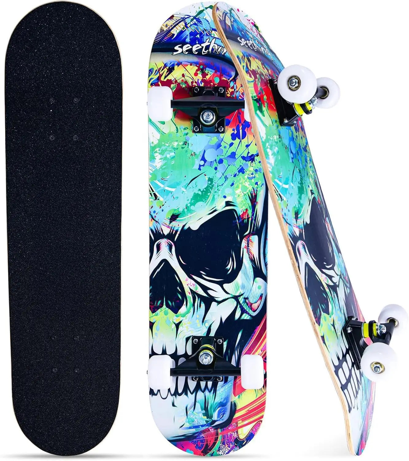 Beginner Skateboard For All Ages With Double Kick Concave