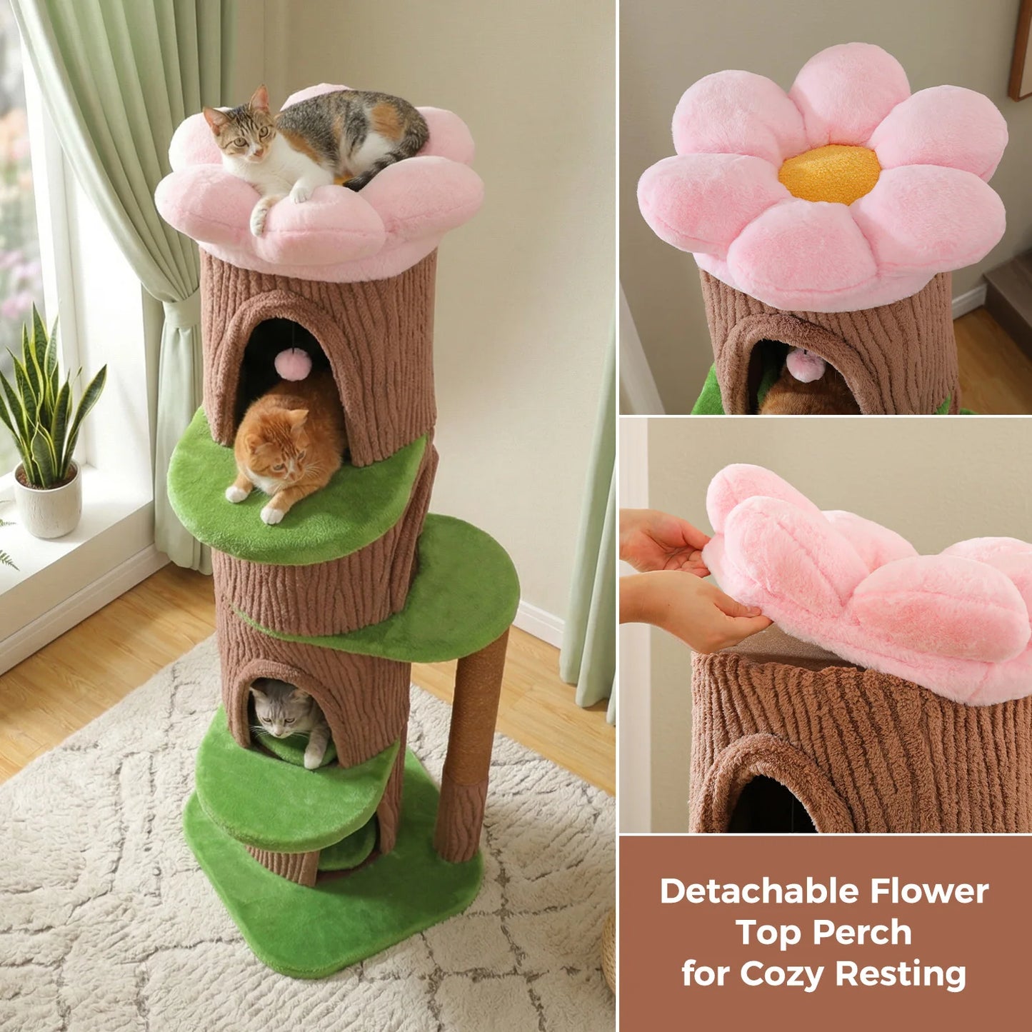 PAWZ Road Large Cat Tree With Scratching Post And Condos