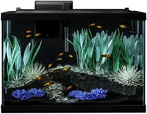 Aquarium Kit With LED Lighting And Decor Fish Tank Setup