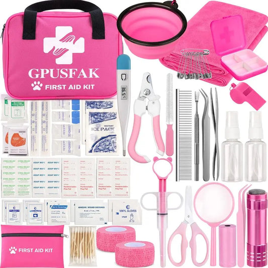 Dog And Cat First Aid Kit 136Piece For Travel Essentials
