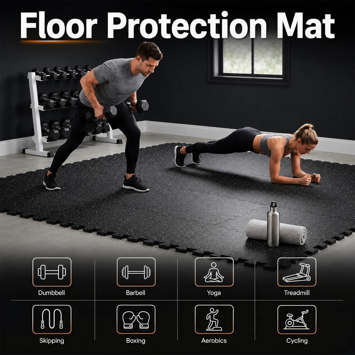 High Density Eva Interlocking Shock Absorbing Gym Mats