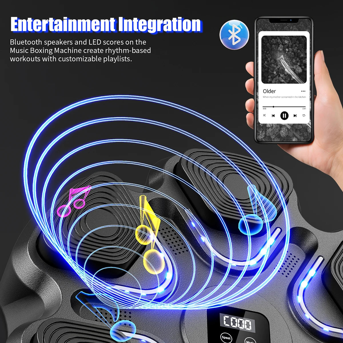 Music Boxing Machine Bluetooth Training Equipment For Home Office