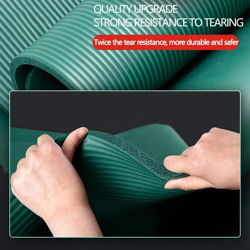 LINGPENG Thick NBR Yoga Mat Anti-Slip for Exercise