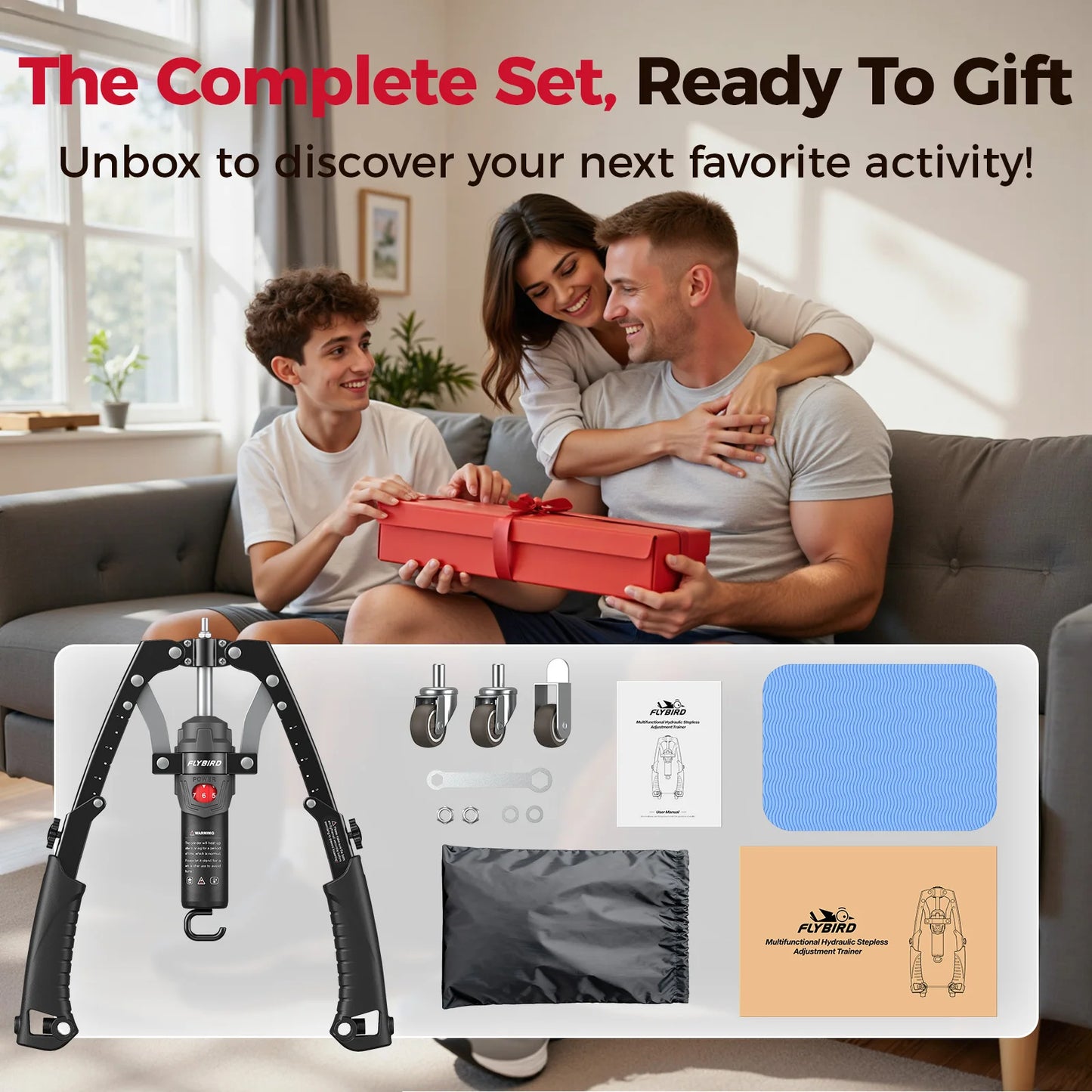 FED Fitness 3in1 Arm Exerciser With Ab Wheel And Hydraulic