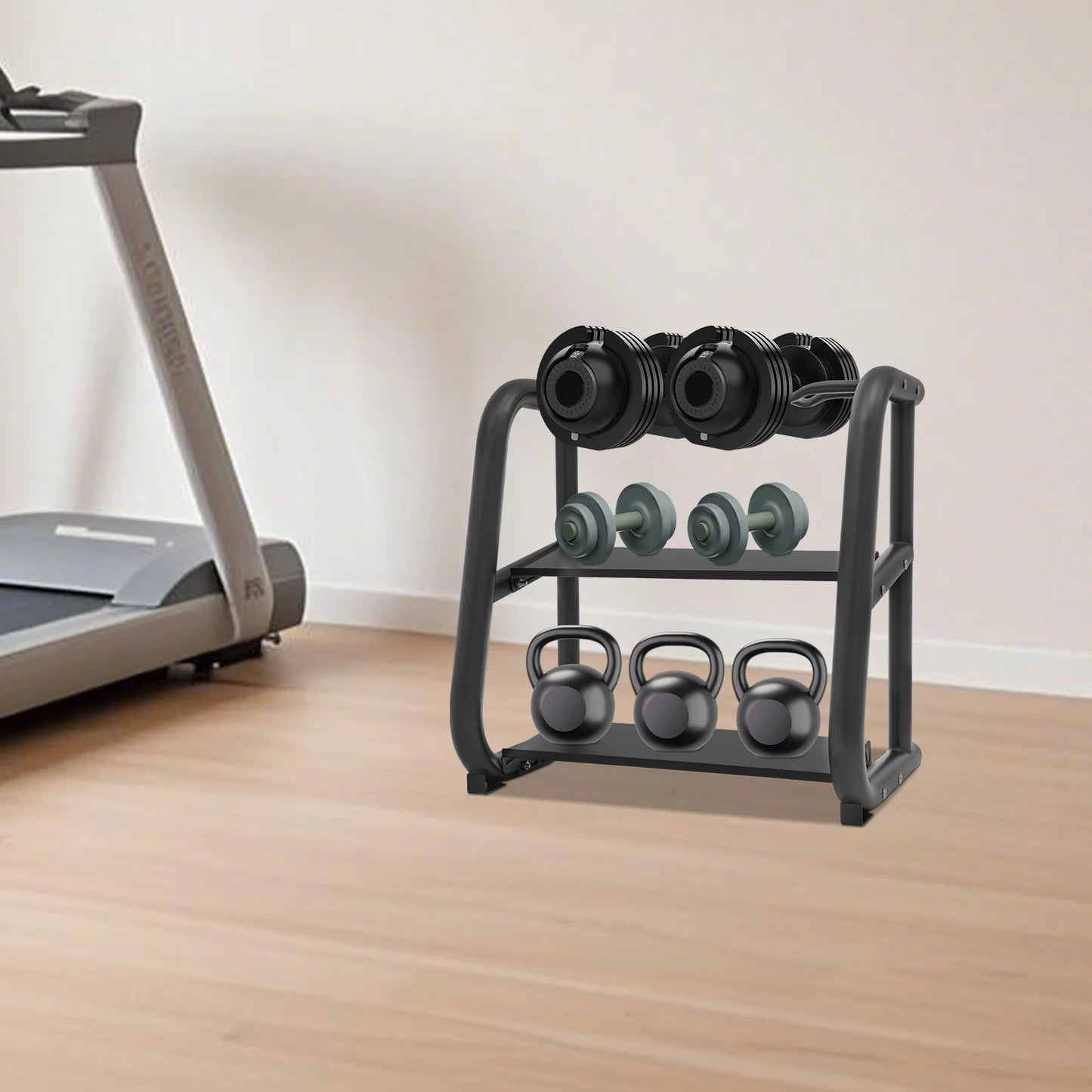 Kettlebell And Dumbbell Storage Rack 220lbs Capacity