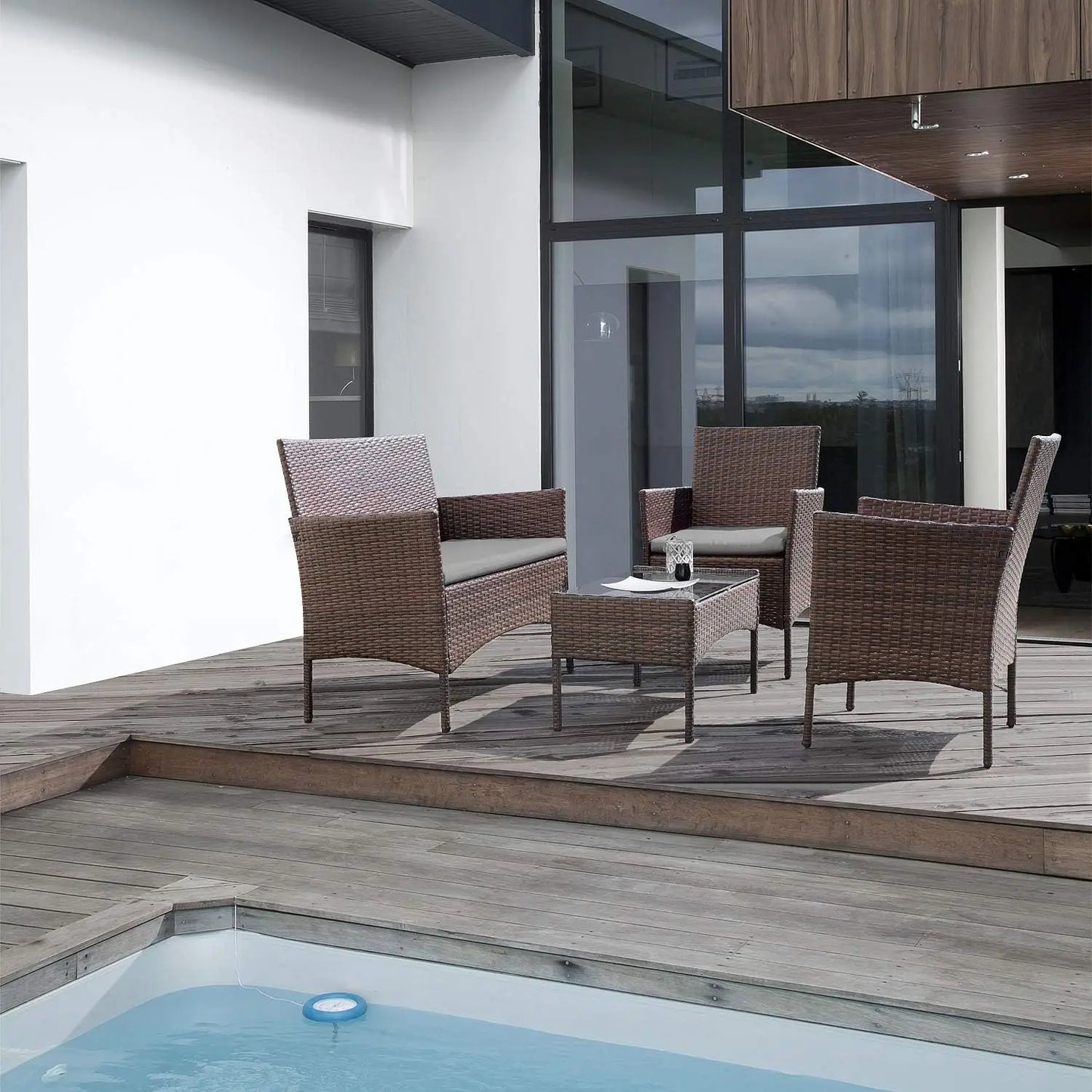 Outdoor Patio Furniture Sets Rattan Chair Wicker Set for Garden