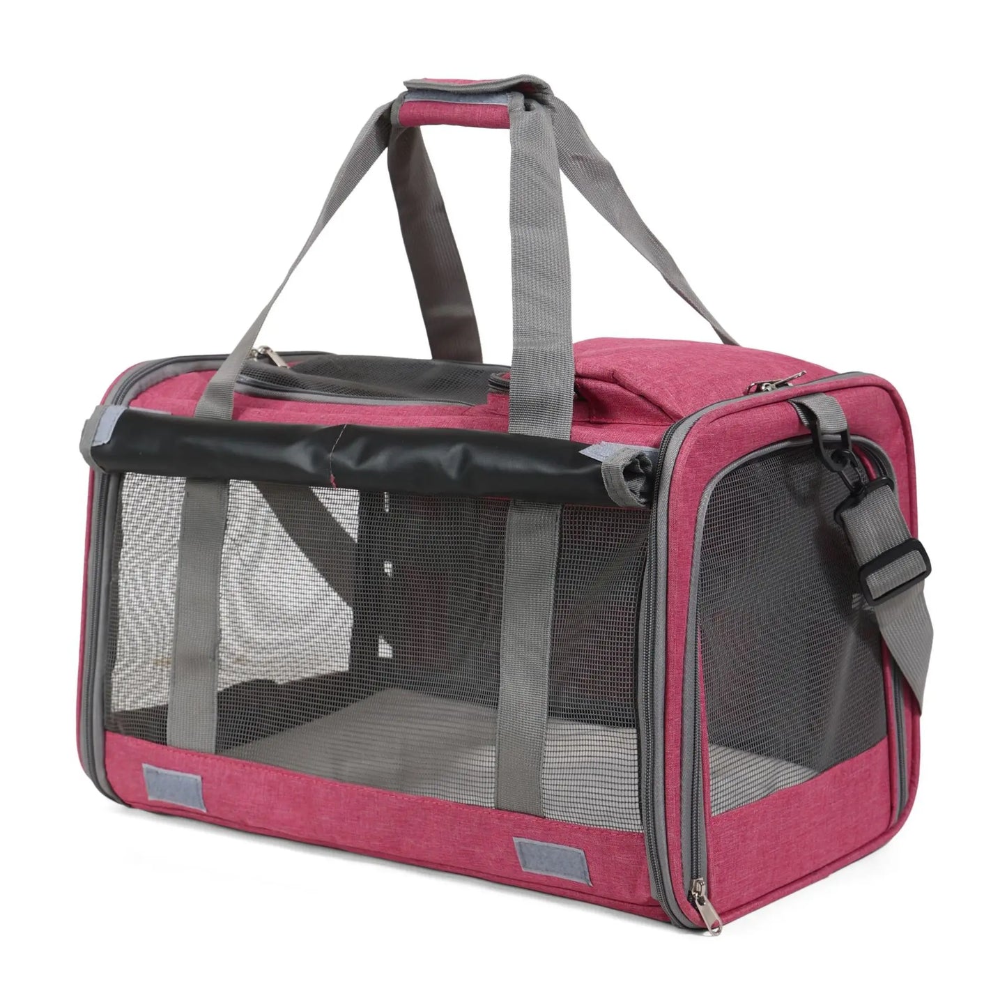 Portable Expandable Pet Travel Bag Soft Sided Breathable Transparent Carrier